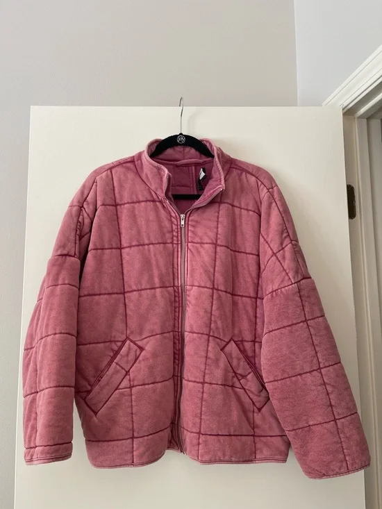 Forever 21 Dusty Rose Corded Puffer Jacket - Picture 1 of 3